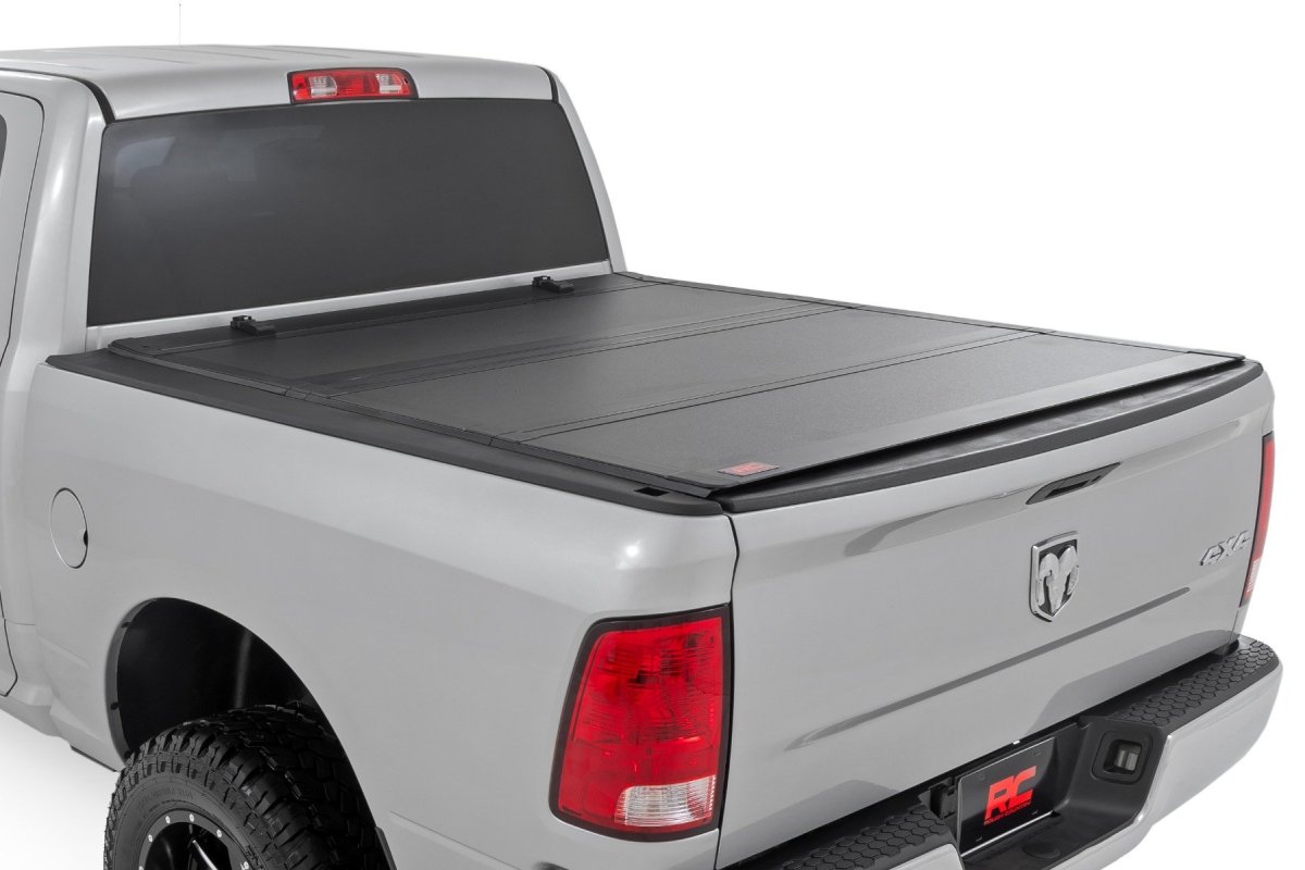 Ram 1500 Classic Hard Tri-Fold Flip Up Bed Cover - Rough Country - Fourth-generation - '19-'23
